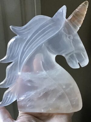 Clear Quartz Golden Healer Crystal Unicorn
