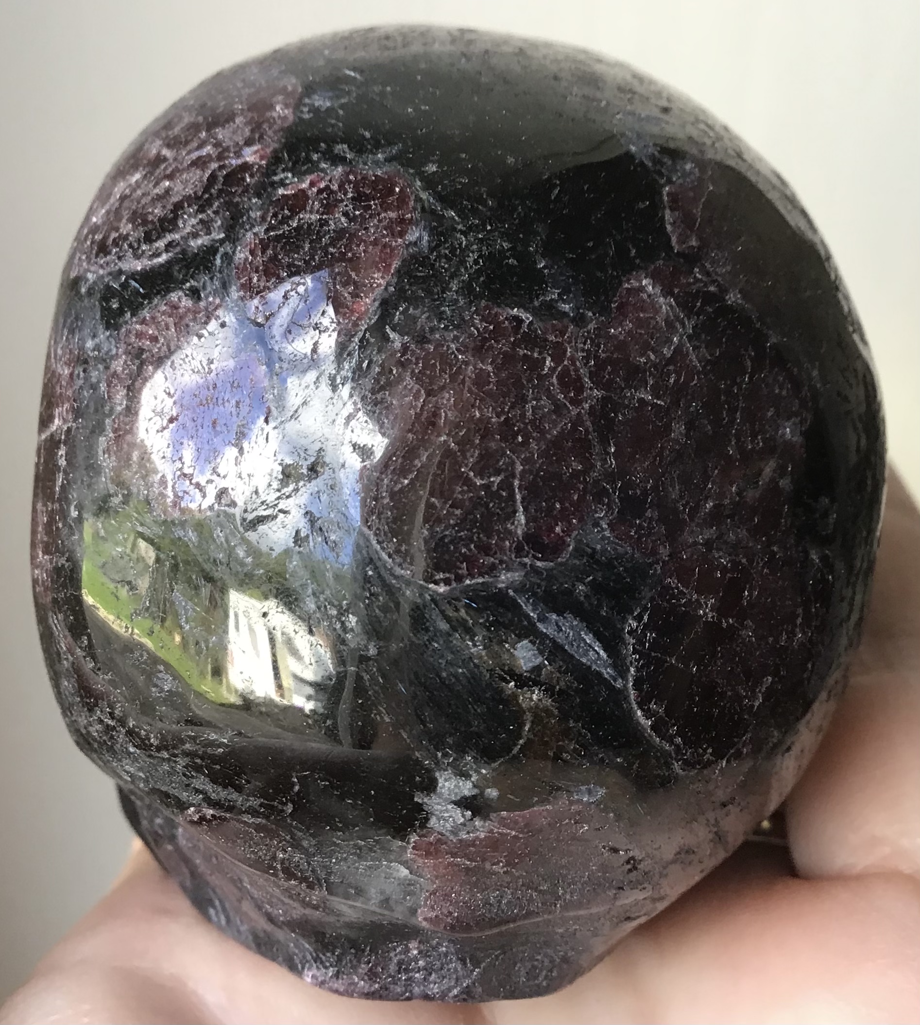Natural Garnet Crystal Skull - Image 5