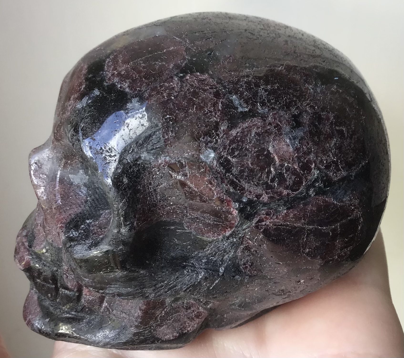 Natural Garnet Crystal Skull - Image 4