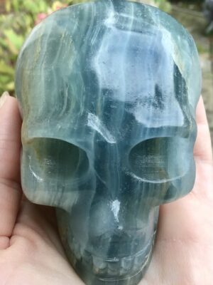 Blue Onyx Crystal Skull