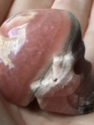 Rhodochrosite Crystal Skull