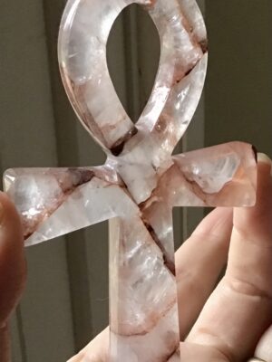 Fire Quartz Crystal Ankh