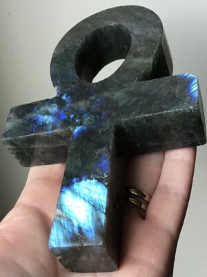 Labradorite Crystal Ankh