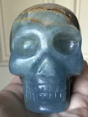 Blue Onyx Crystal Skull