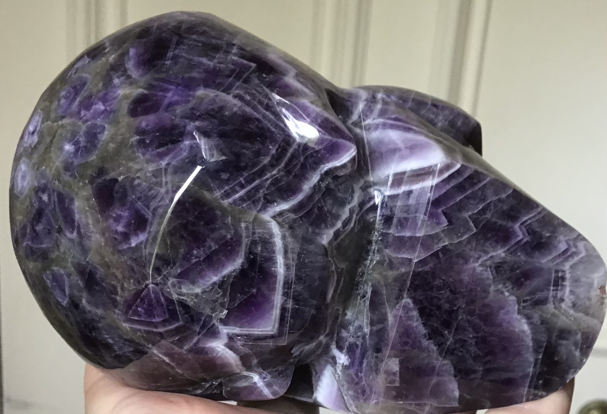 Dream Chevron Amethyst Crystal Skull - Image 10