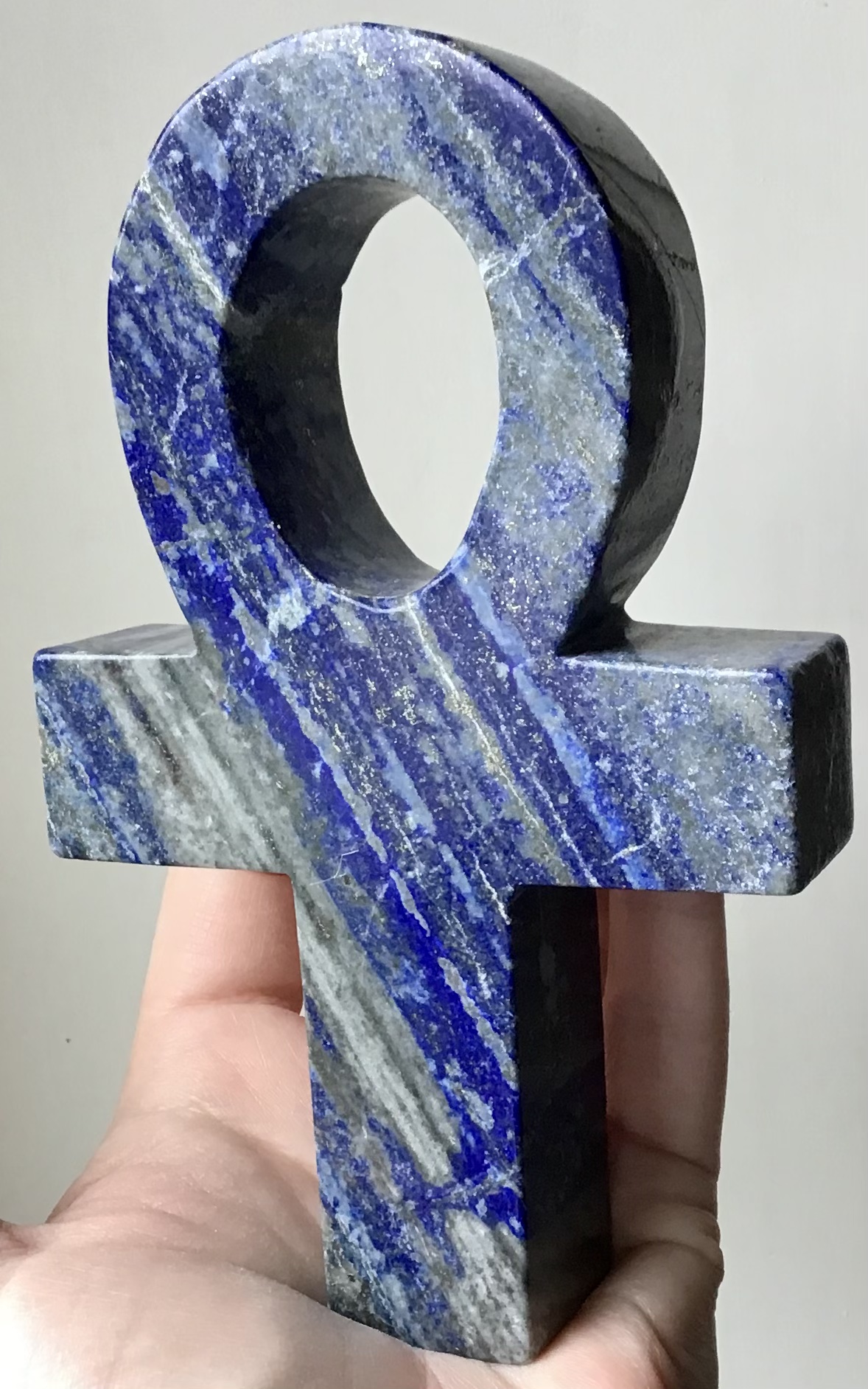Large Lapis Lazuli Crystal Ankh - Image 8