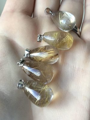 Gold Rutile Quartz Pendant