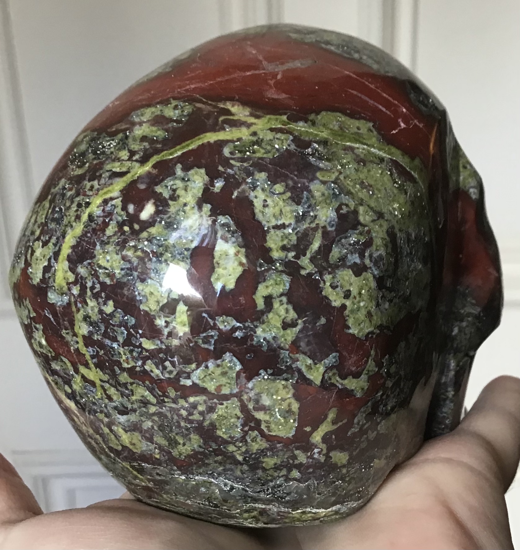 Bloodstone Jasper Crystal Skull - Image 4