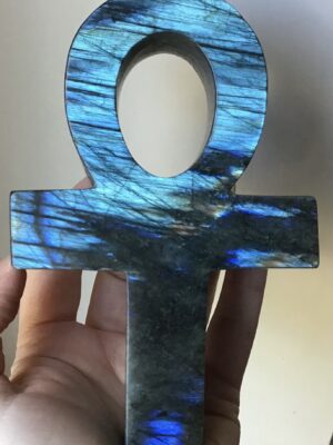 Labradorite Crystal Ankh