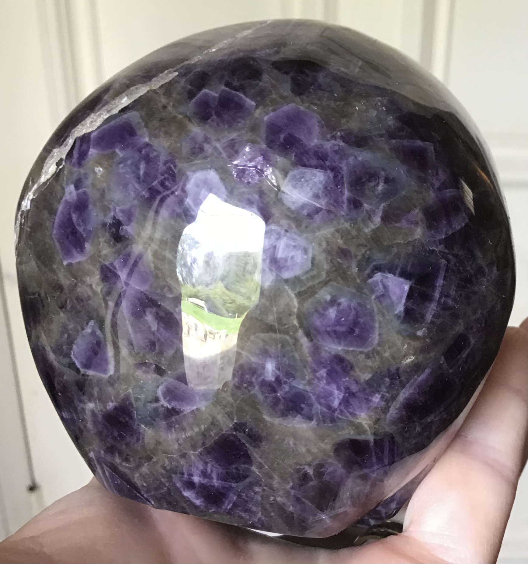 Dream Chevron Amethyst Crystal Skull - Image 8