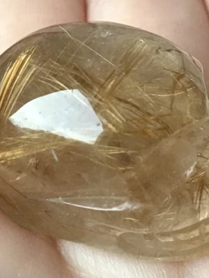 Gold Rutile Crystal Quartz Skull