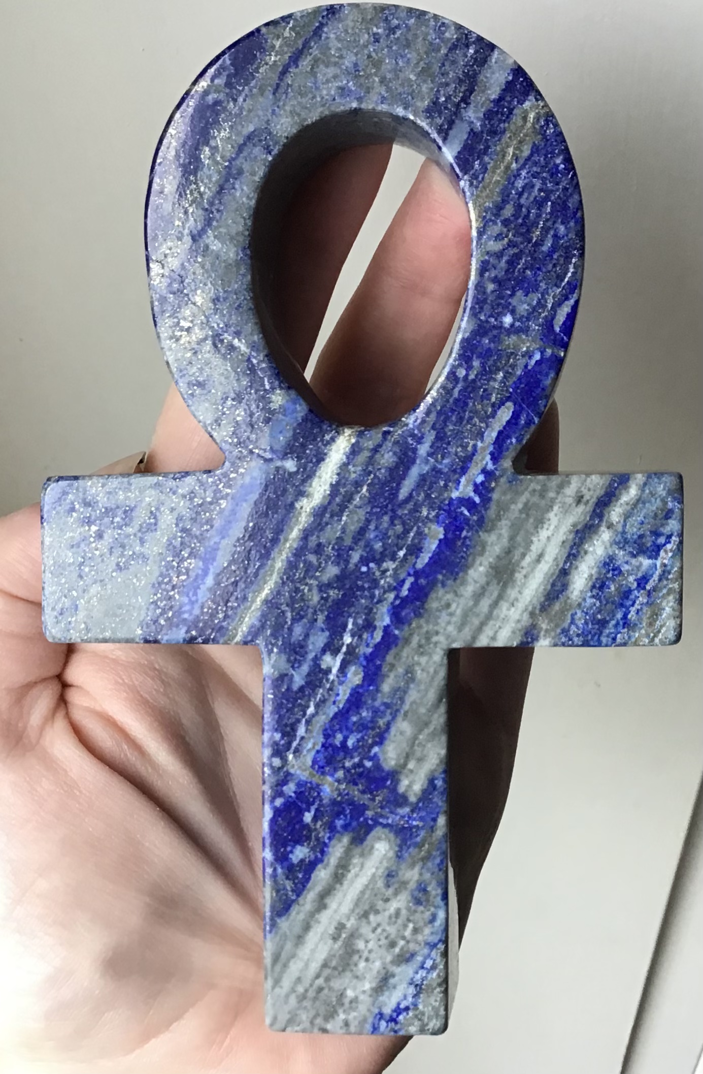 Large Lapis Lazuli Crystal Ankh - Image 6