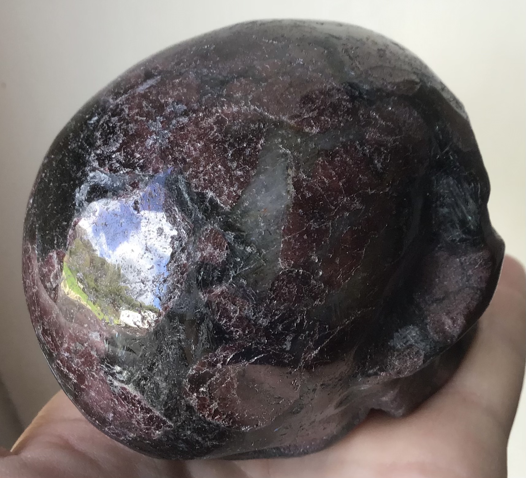 Natural Garnet Crystal Skull - Image 6