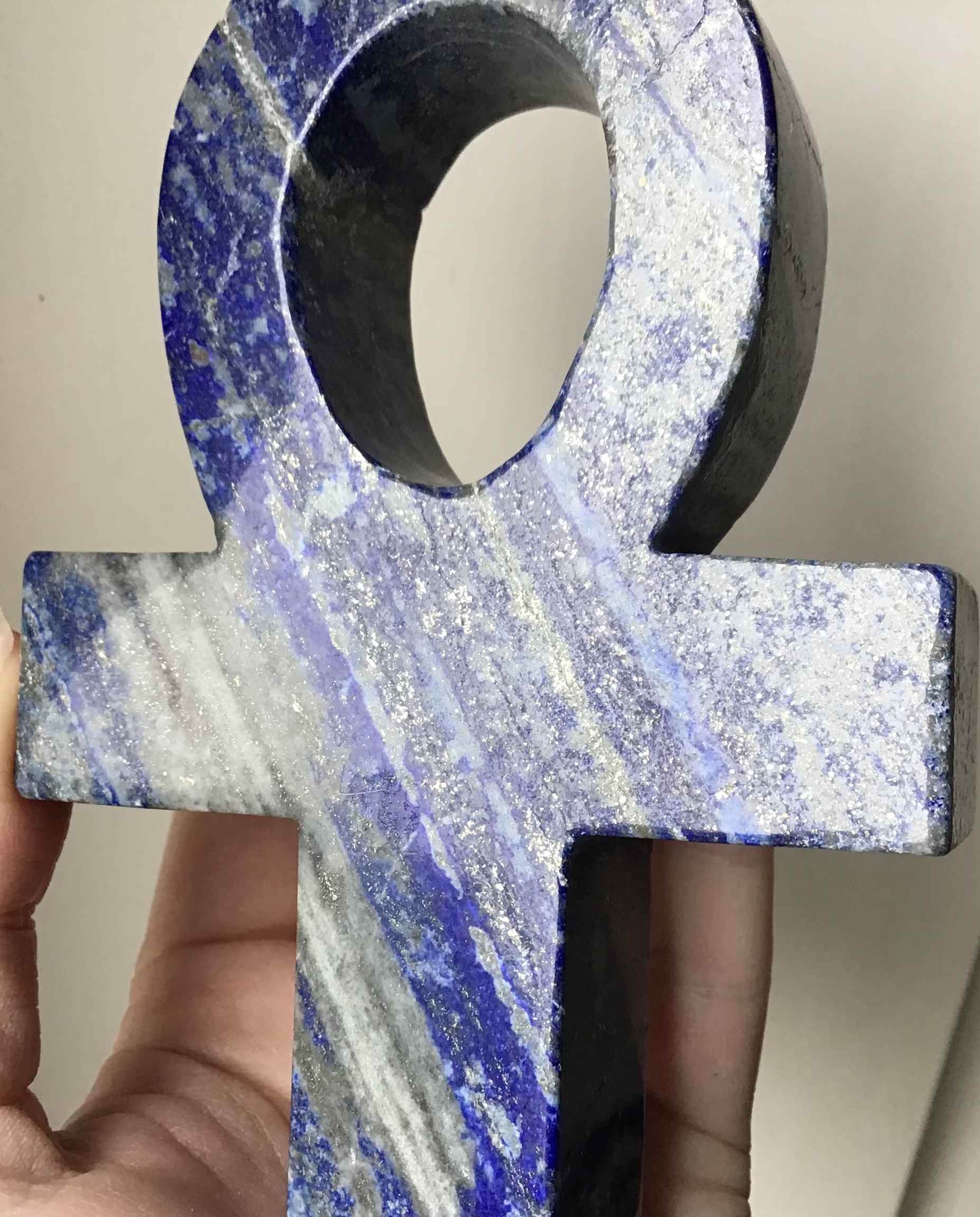 Large Lapis Lazuli Crystal Ankh - Image 2