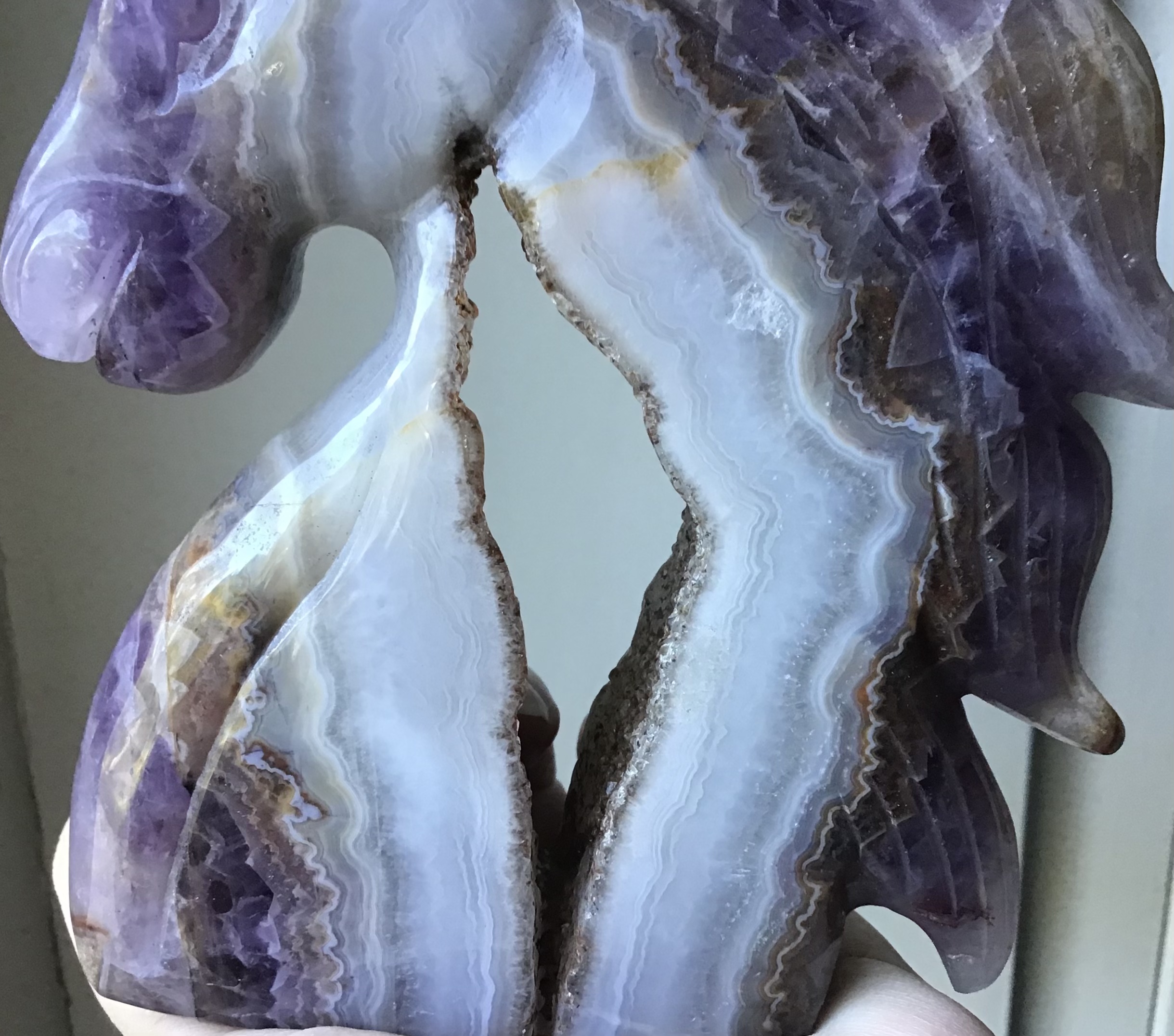 Large Amethyst Agate Geode Crystal Unicorn - Image 8