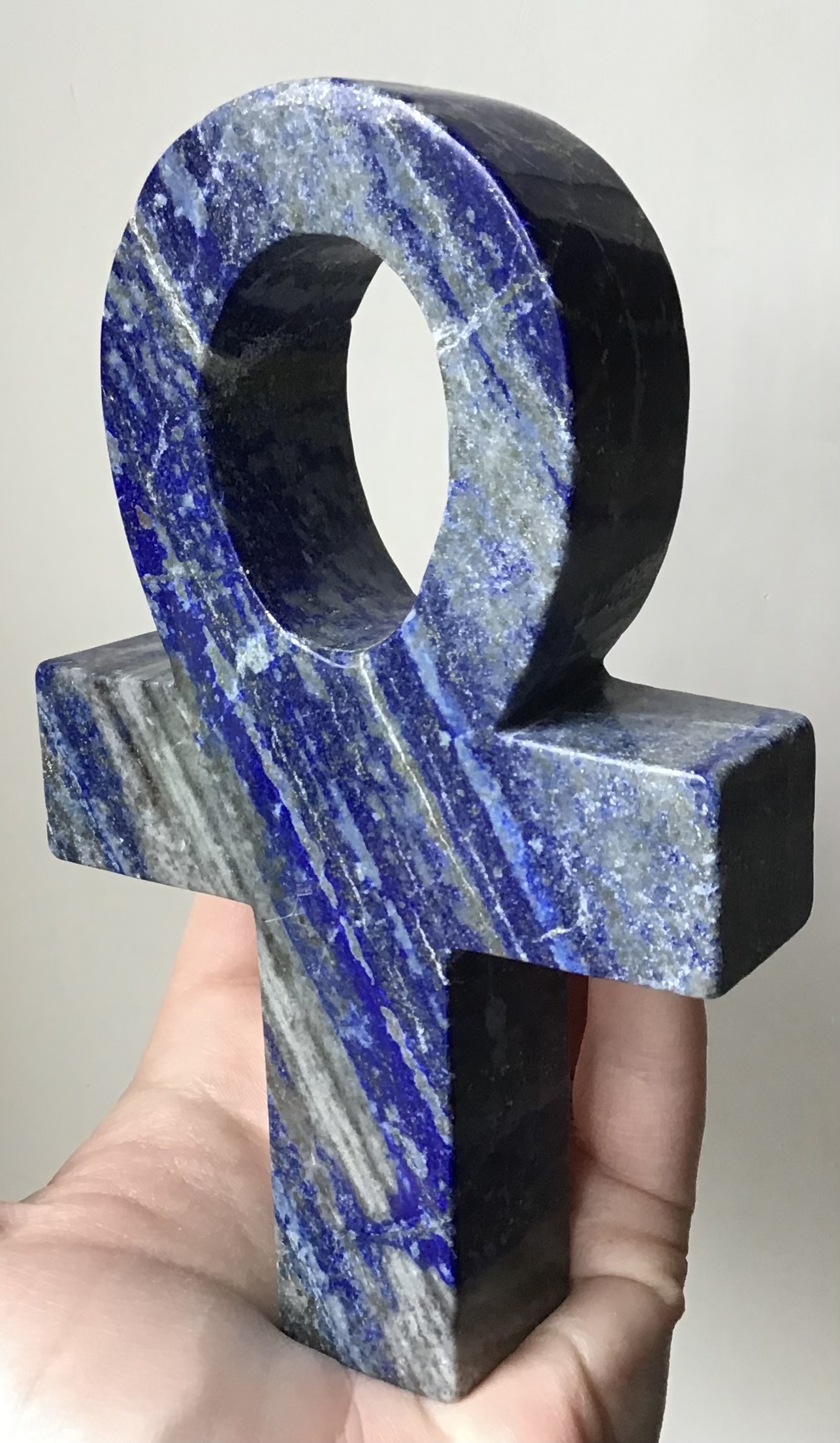 Large Lapis Lazuli Crystal Ankh