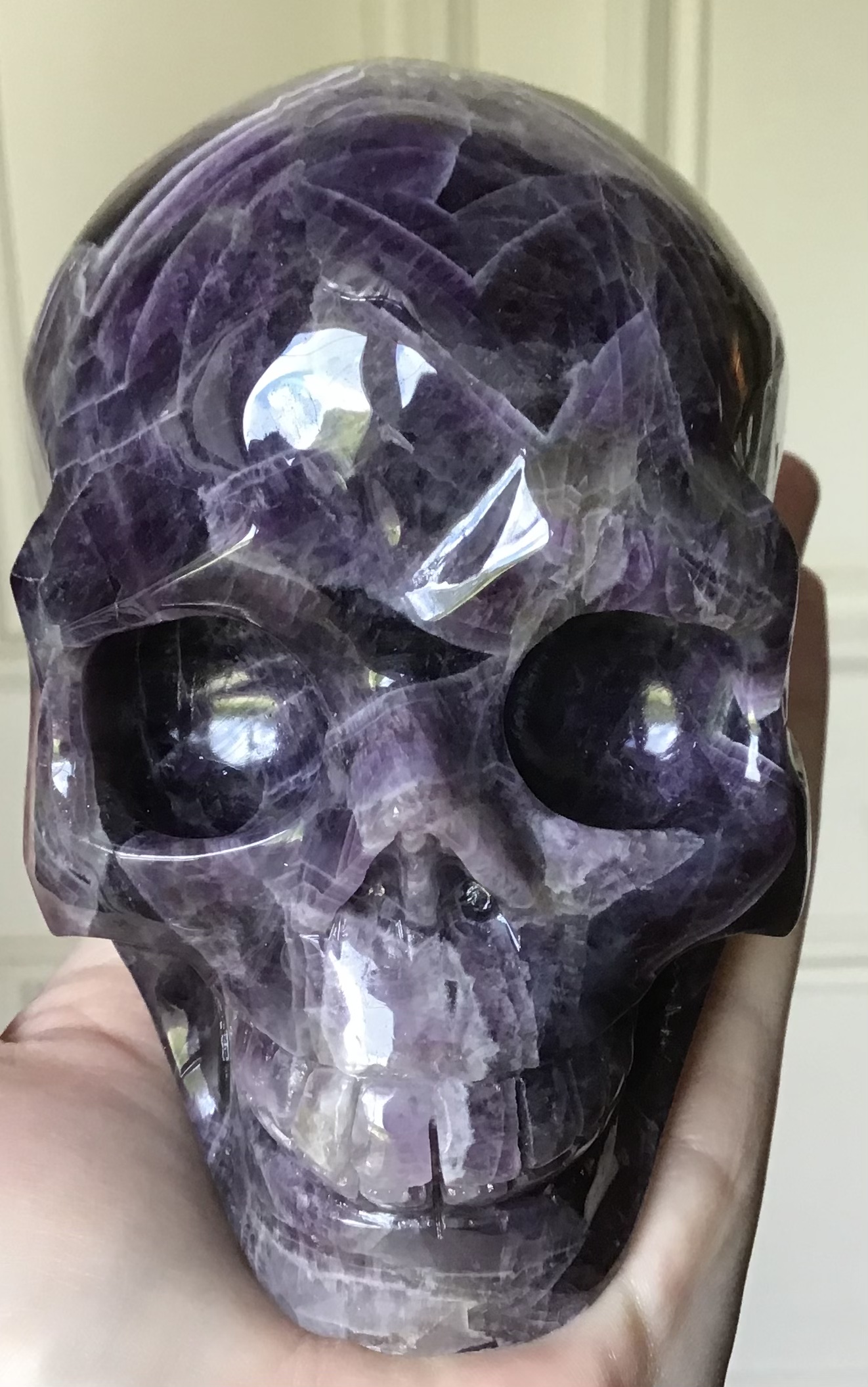Dream Chevron Amethyst Crystal Skull - Image 5