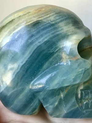 Blue Onyx Crystal Skull