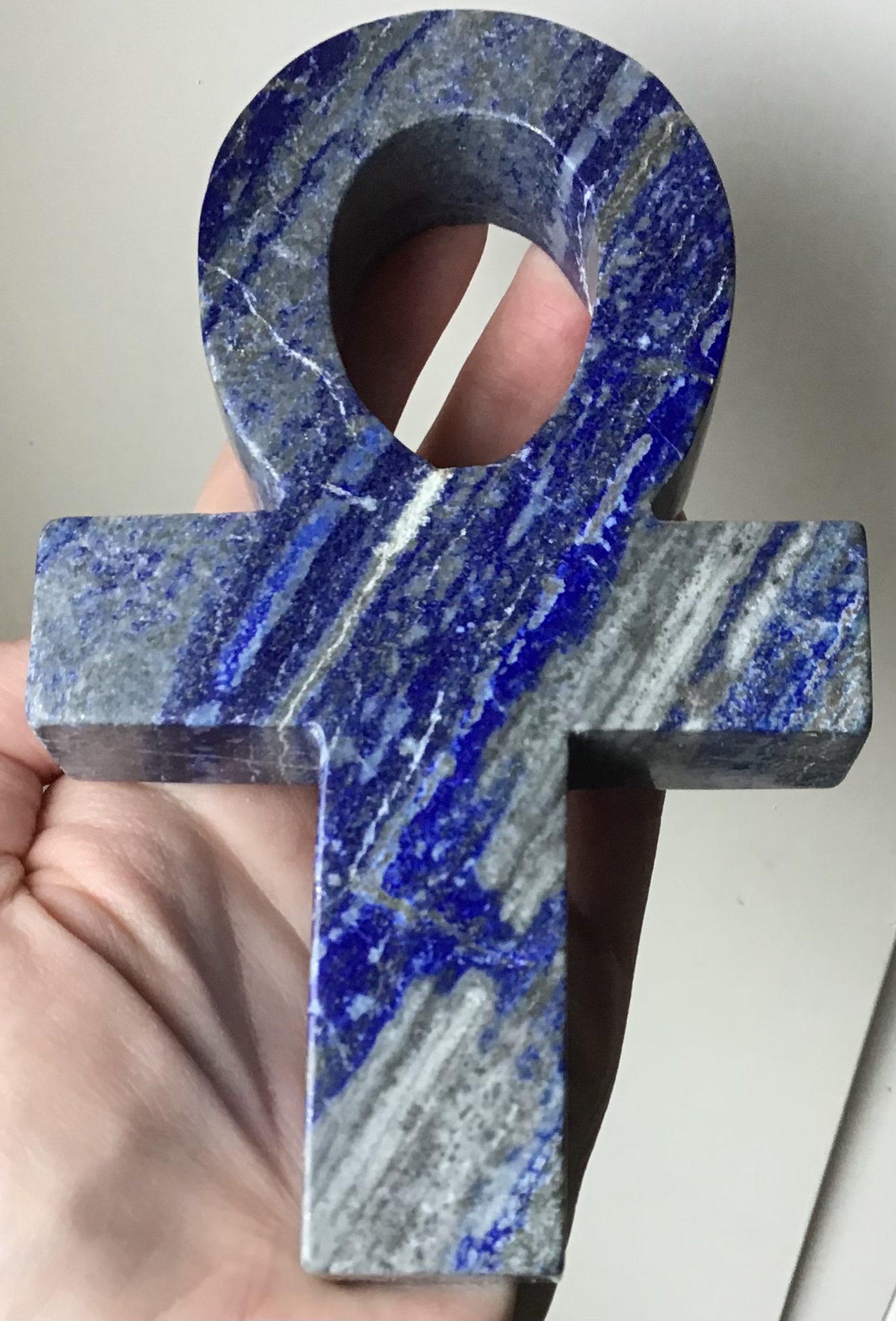 Large Lapis Lazuli Crystal Ankh - Image 3