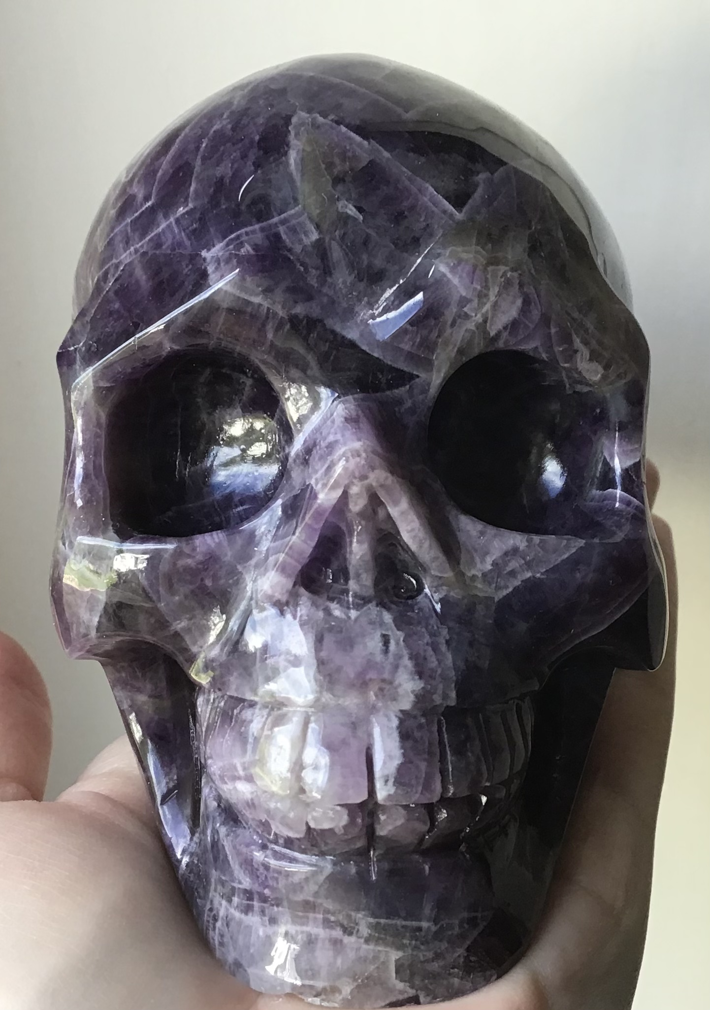 Dream Chevron Amethyst Crystal Skull - Image 2