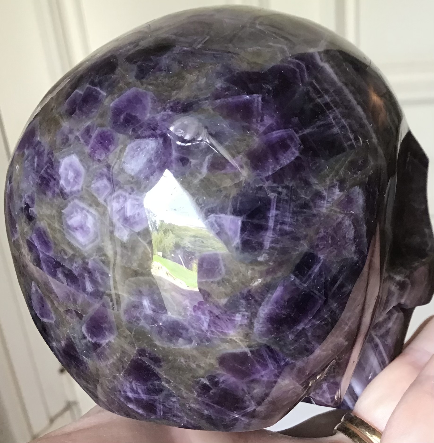 Dream Chevron Amethyst Crystal Skull - Image 9