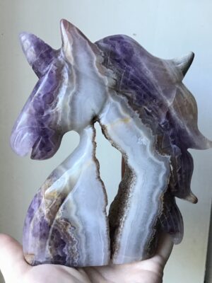 Large Amethyst Agate Geode Crystal Unicorn