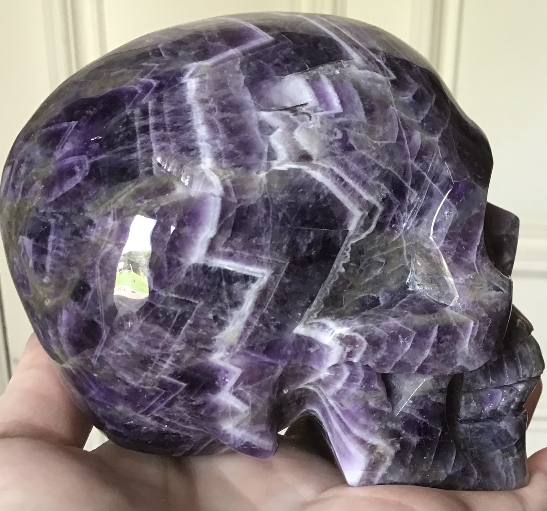 Dream Chevron Amethyst Crystal Skull