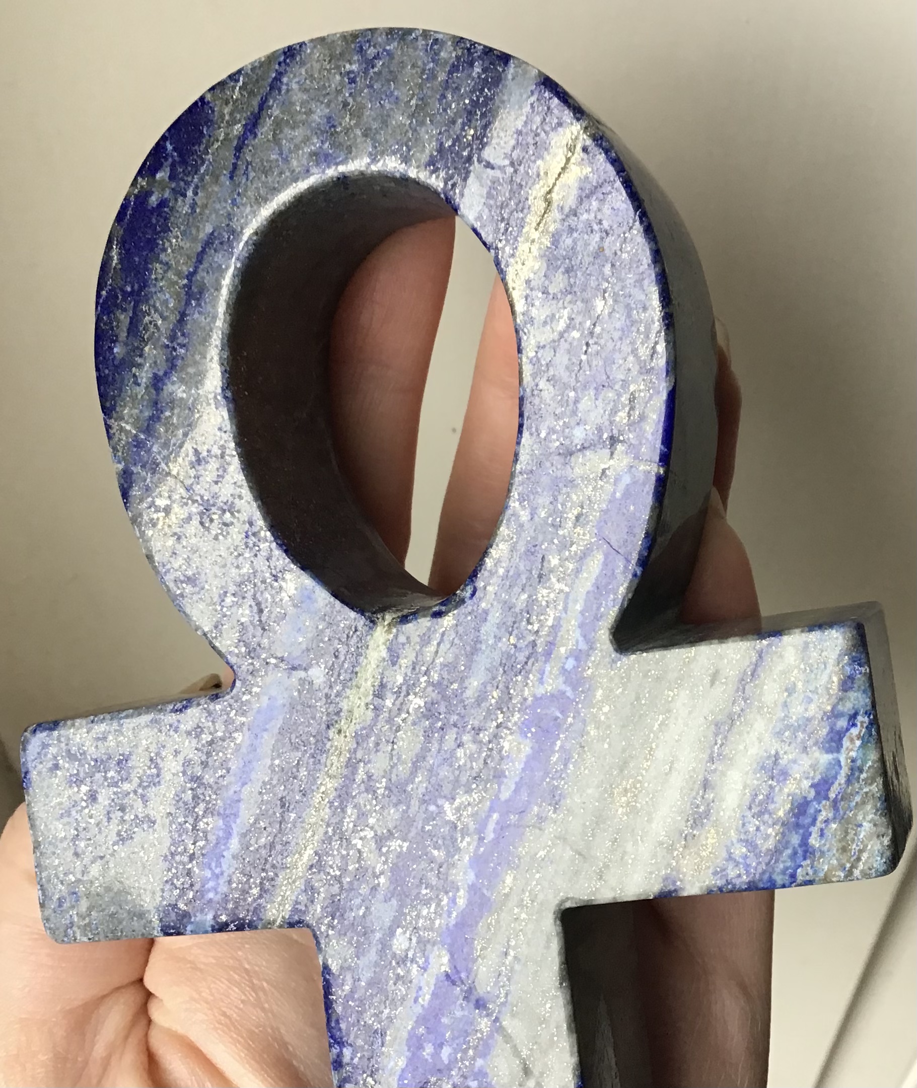 Large Lapis Lazuli Crystal Ankh - Image 5