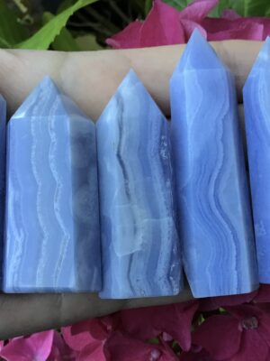 Blue Lace Agate Crystal Point