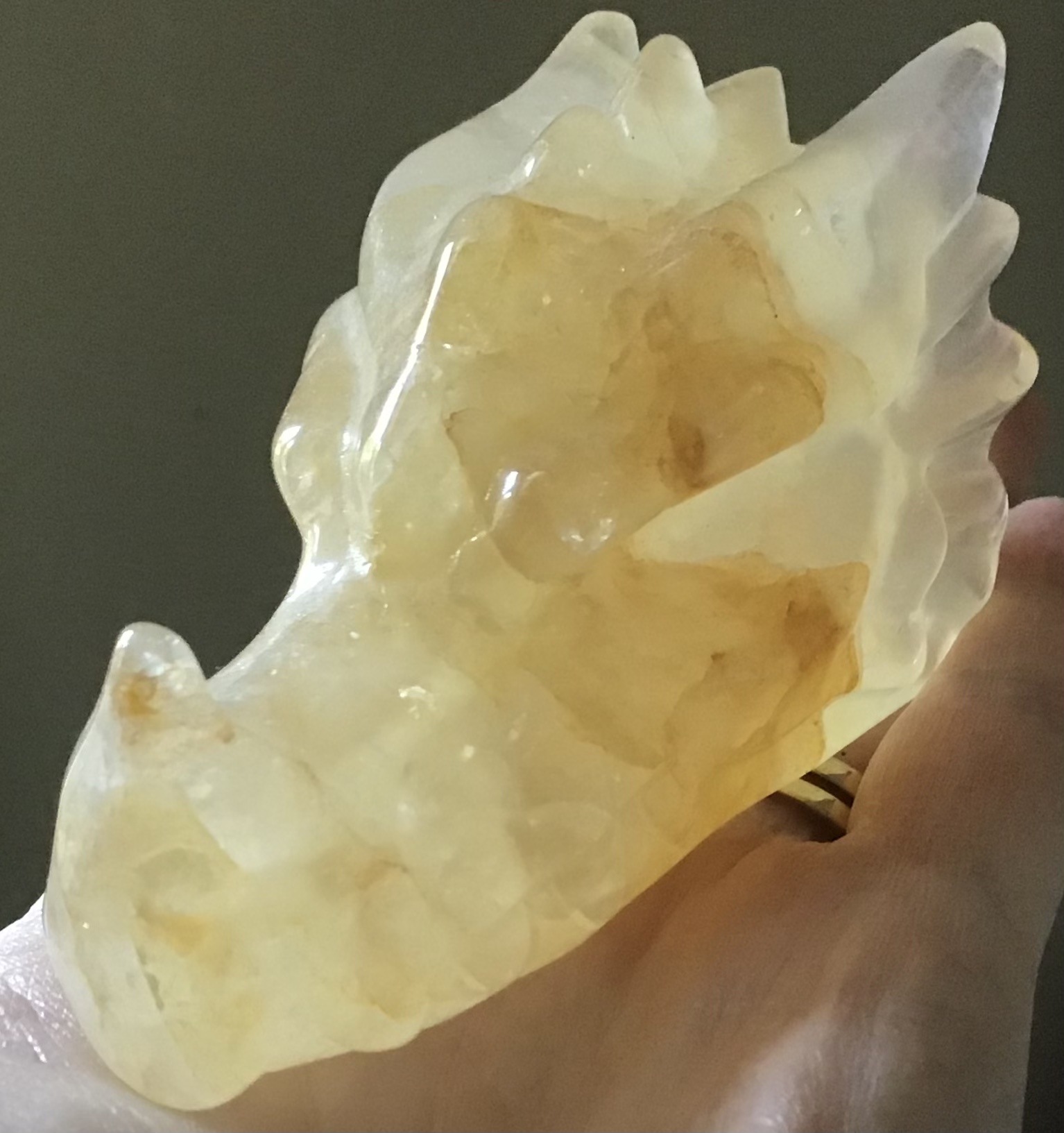 Golden Healer Quartz Crystal Dragon