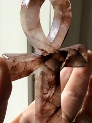 Fire Quartz Crystal Ankh