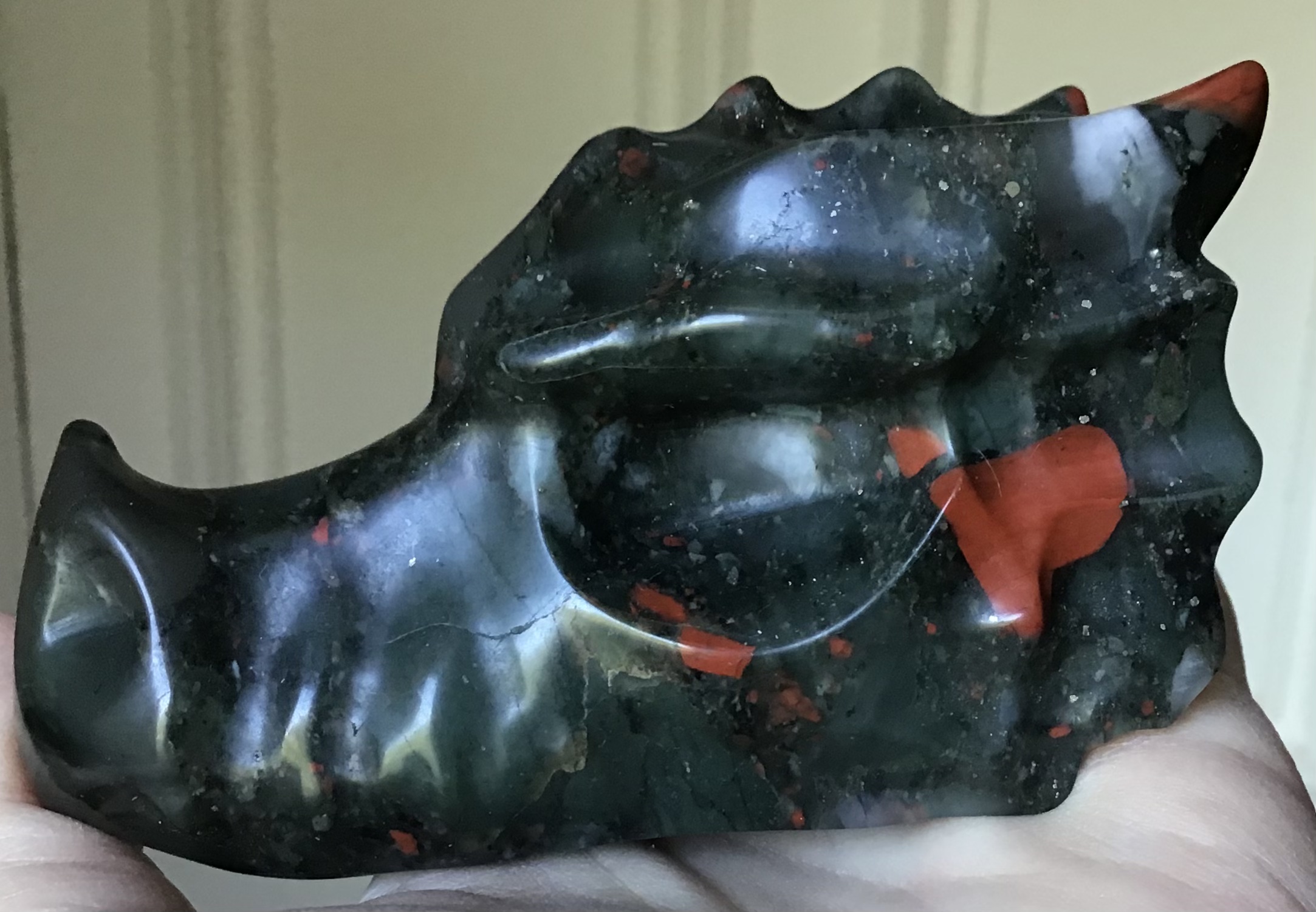 Bloodstone Jasper Crystal Dragon