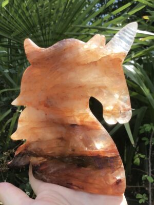 Extra Large Fire Quartz Crystal Unicorn