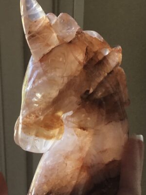 Extra Large Fire Quartz Crystal Unicorn