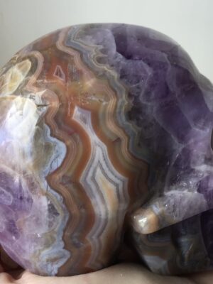 Amethyst Agate Crystal Skull
