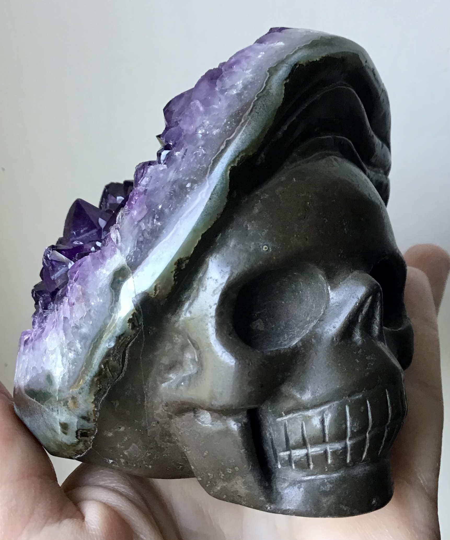 Amethyst Agate Crystal Skull - Image 7