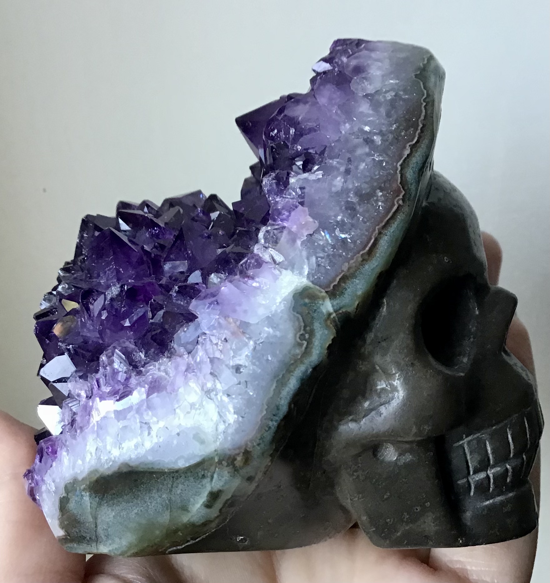 Amethyst Agate Crystal Skull - Image 3