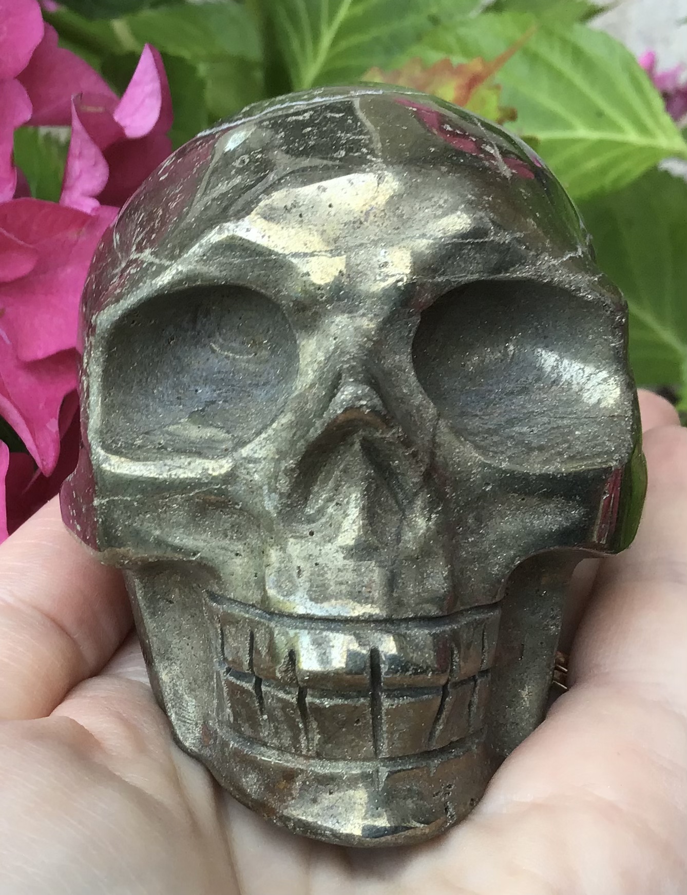 Gold Pyrite Skull