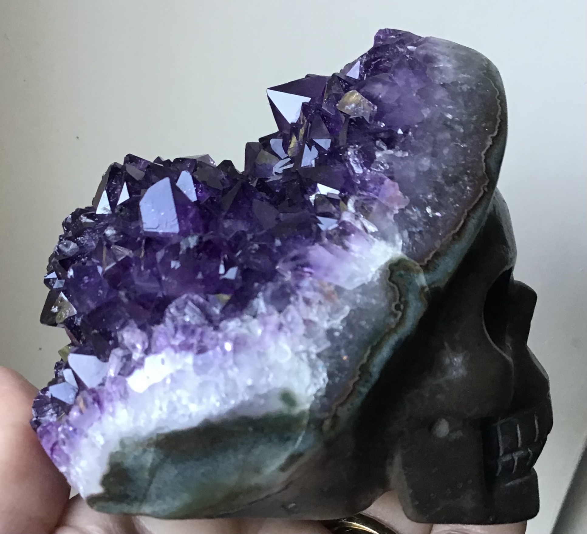 Amethyst Agate Crystal Skull